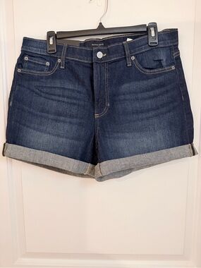 Banana Republic Dark Indigo Rolled Cuff Denim Shorts